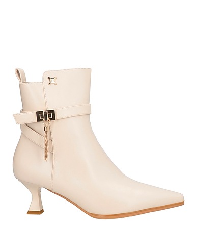 LAURA BIAGIOTTI Ankle boot Beige Textile fibers