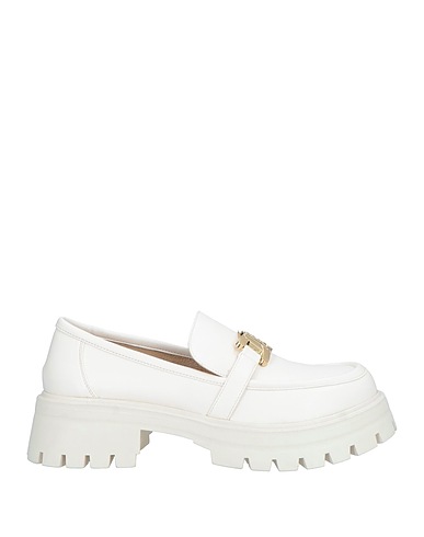 LAURA BIAGIOTTI Loafers Cream Textile fibres