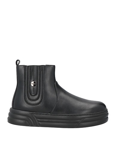 LIU •JO Ankle boot Black Textile fibers, Elastic fibres