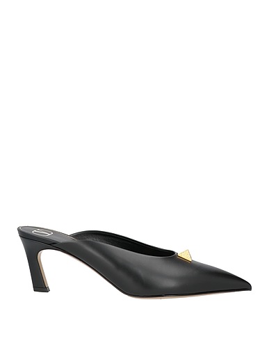 VALENTINO GARAVANI Mules and clogs Black Leather