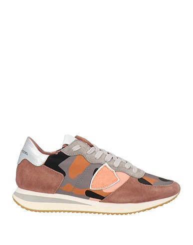 PHILIPPE MODEL Sneakers Grey Leather, Textile fibres