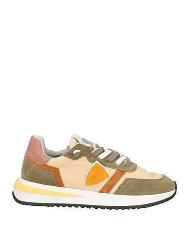 PHILIPPE MODEL Sneakers Beige Leather, Textile fibres