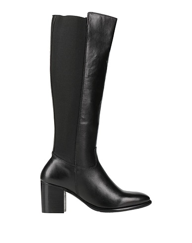 CAFèNOIR Boots Black Leather, Textile fibers