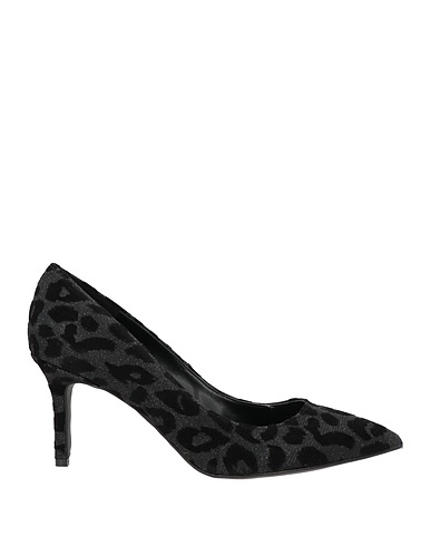 CAFèNOIR Pumps Braungrau Gewebefasern
