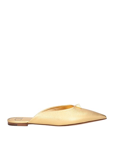 VALENTINO GARAVANI Mules and clogs Gold Leather