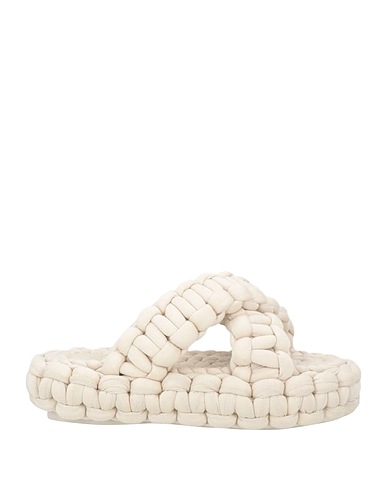 CHLOÉ Sandals Off white Textile fibers
