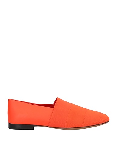 FERRAGAMO Loafers Tomato red Leather, Textile fibers