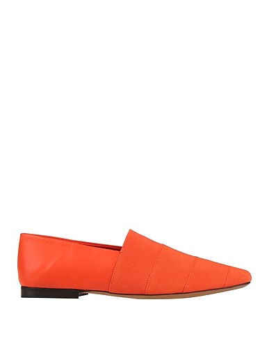 FERRAGAMO Mocassino Arancione Pelle, Fibre tessili