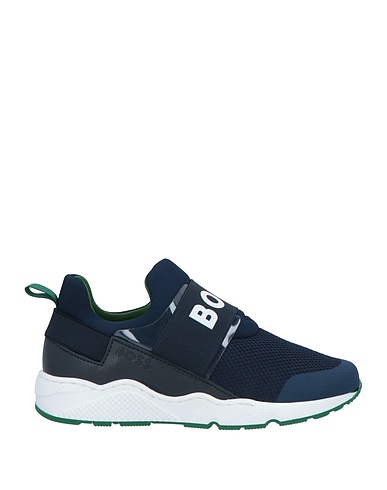 BOSS Sneakers Navy Leather, Textile fibers