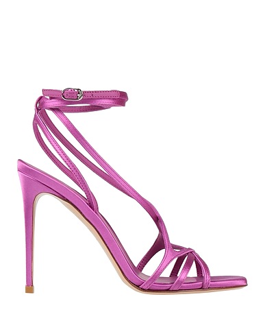 LE SILLA Sandals Mauve Textile fibres