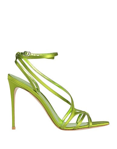 LE SILLA Sandals Lime green Textile fibers
