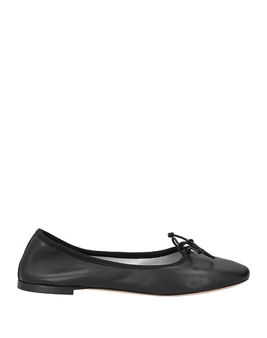 MICHELEDILOCO Ballerinas Schwarz Leder, Gewebefasern