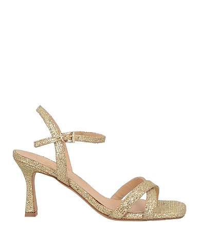 ROBERTO FESTA Sandals Gold Textile fibres
