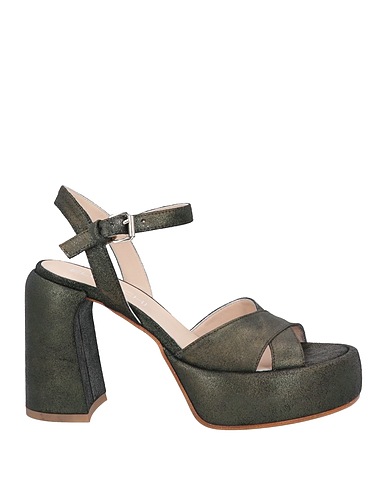 ELENA IACHI Sandali Verde scuro Pelle