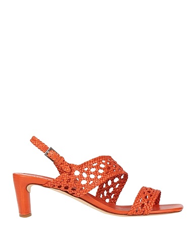 DEL CARLO Sandals Orange Leather