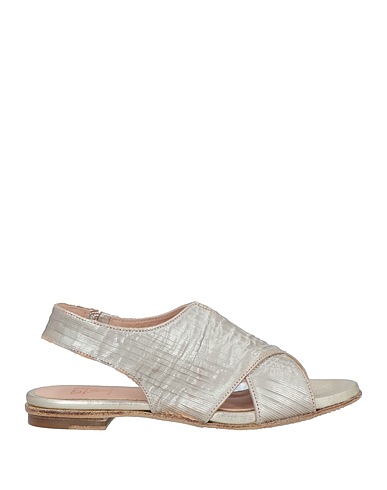 OPEN CLOSED SHOES Sandals Platinum Leather
