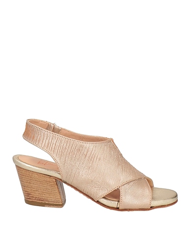 OPEN CLOSED SHOES Sandals Platinum Leather