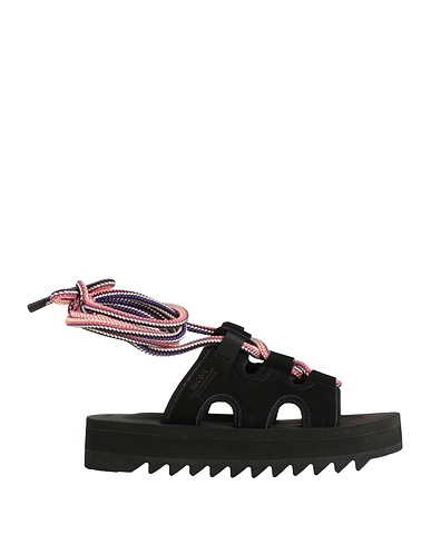 SUICOKE Sandali Nero Pelle, Fibre tessili