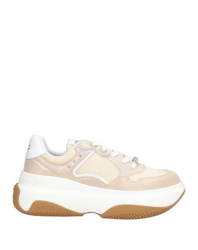LIU •JO Sneakers Beige Textile fibers, Leather