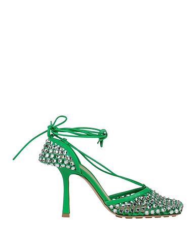 BOTTEGA VENETA Court Green Leather, Textile fibres