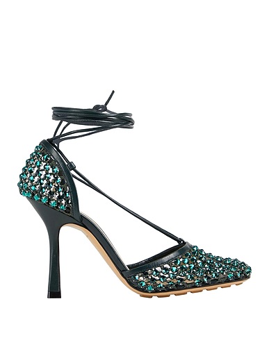 BOTTEGA VENETA Court Black Leather, Textile fibres