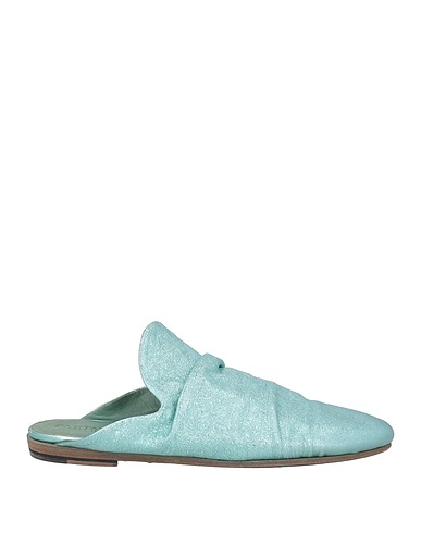 PANTANETTI Mules and clogs Turquoise Leather