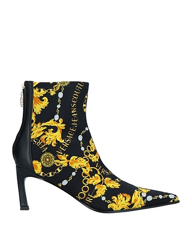 VERSACE JEANS COUTURE Ankle boot Black Textile fibers