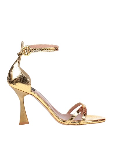 ISLO ISABELLA LORUSSO Sandals Gold Textile fibers