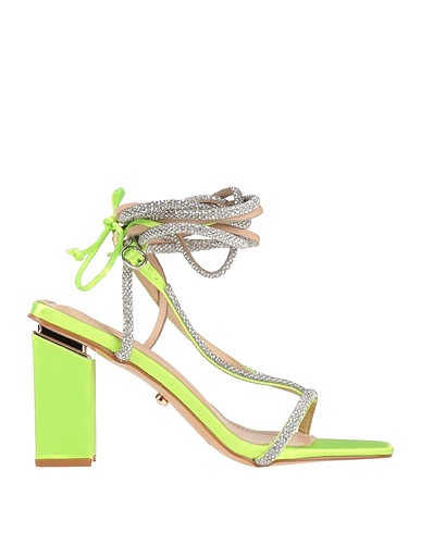 TWENTY FOUR HAITCH Sandals Lime green Textile fibres