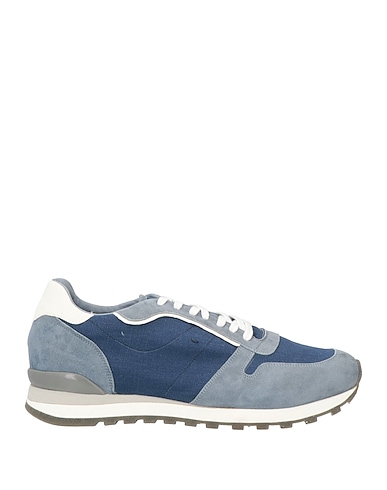 ANDREA VENTURA FIRENZE Sneakers Slate blue Leather, Textile fibres