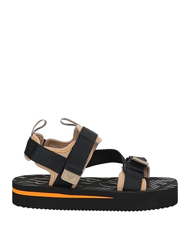 EMPORIO ARMANI Sandals Black Textile fibers