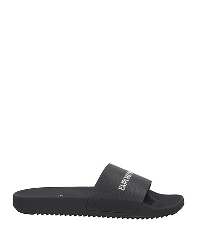 EMPORIO ARMANI Sandals Black Leather
