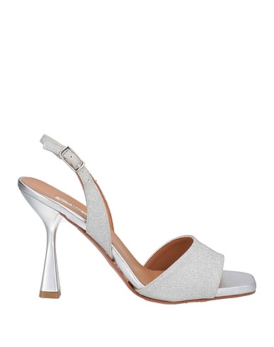 L'AMOUR by ALBANO Sandals Silver Textile fibres