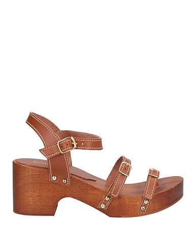 STRINGART Mules and clogs Brown Leather