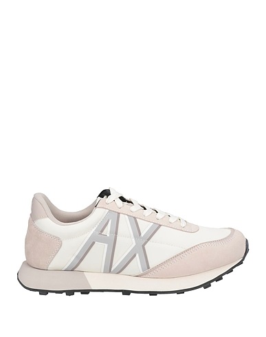 ARMANI EXCHANGE Sneakers White Textile fibers, Leather, Rubber
