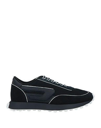 DIESEL Sneakers Black Leather, Textile fibers