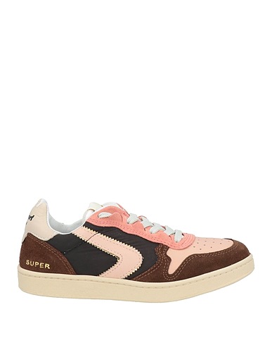 VALSPORT Sneakers Dark brown Leather, Textile fibres