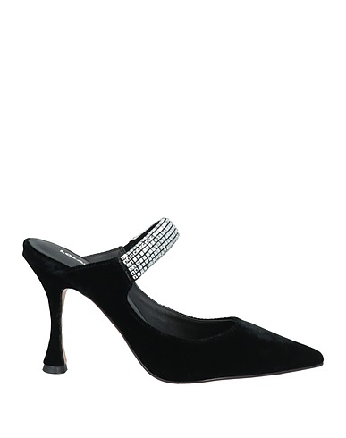 LOLA CRUZ Mule e zoccoli Nero Fibre tessili