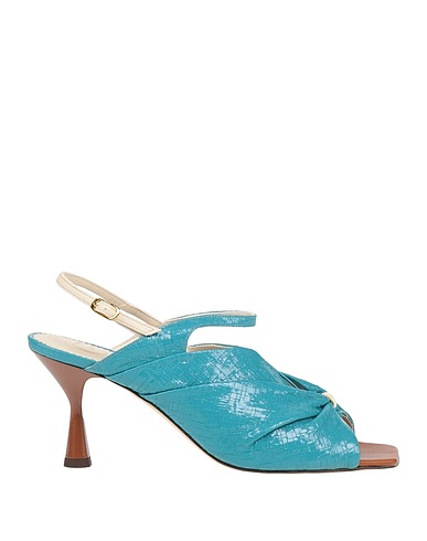 C LOVE Sandali Azzurro Pelle, Fibre tessili