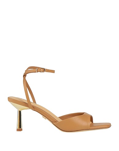 LOLA CRUZ Sandals Camel Leather