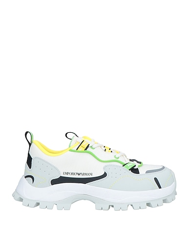EMPORIO ARMANI Sneakers Bianco Fibre tessili, Materiale sintetico