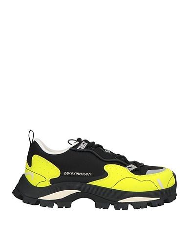 EMPORIO ARMANI Sneakers Verde lime Fibre tessili, Materiale sintetico