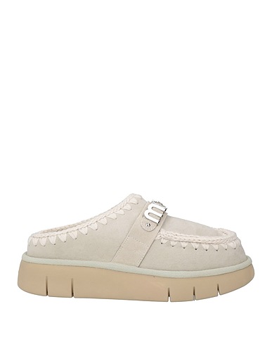 MOU Mules and clogs Light grey Sheepskin