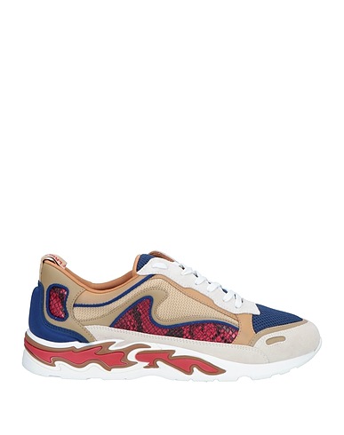 SANDRO Sneakers Beige Leather, Technical fibers
