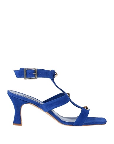 CERVONE Sandals Bright blue Leather