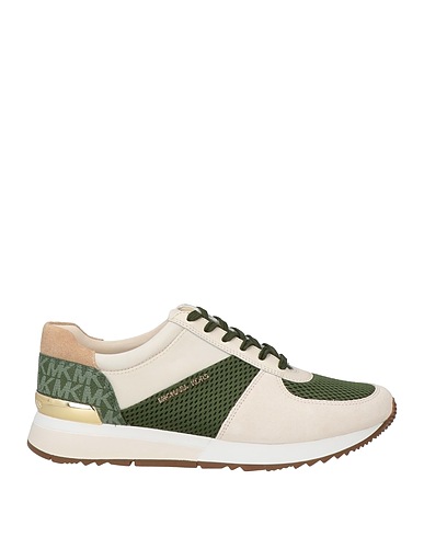 MICHAEL MICHAEL KORS Sneakers Military green Textile fibres, Leather, Polyurethane