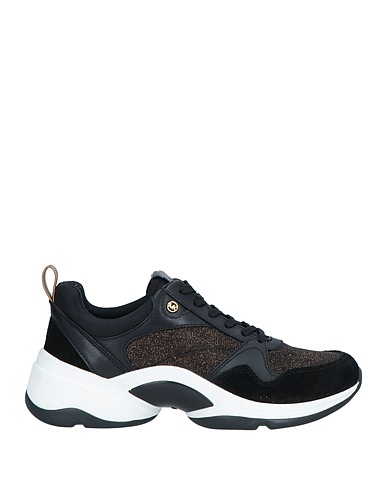 MICHAEL MICHAEL KORS Sneakers Black Leather, Textile fibres