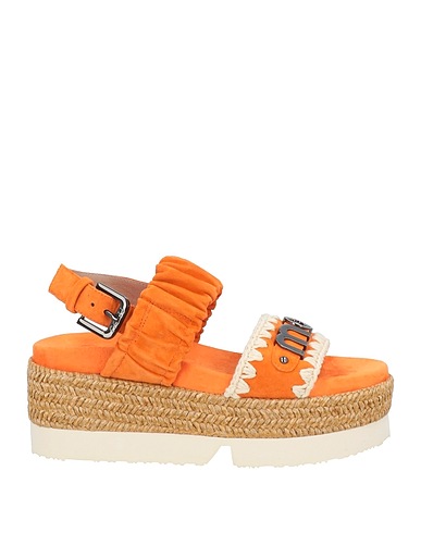 MOU Sandals Orange Leather