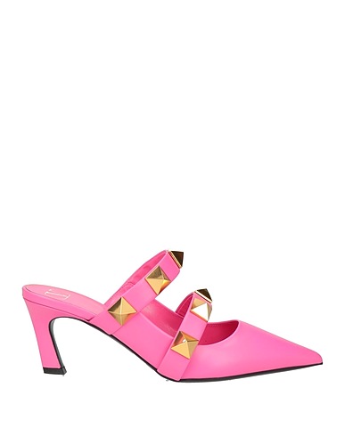 VALENTINO GARAVANI Mules and clogs Fuchsia Leather