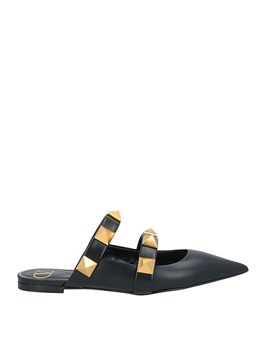 VALENTINO GARAVANI Mules and clogs Black Leather